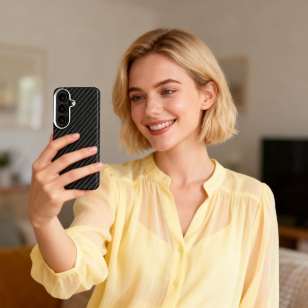 Samsung Galaxy S26 Kuori Ion Carbon MagSafe Musta