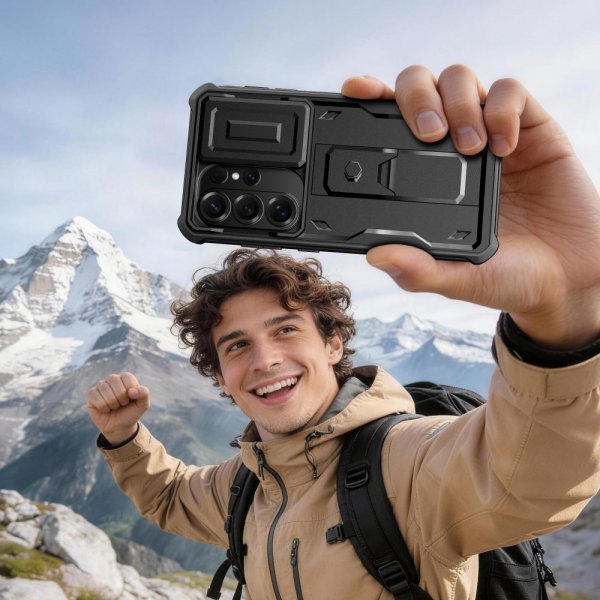 Samsung Galaxy S26 Ultra Kuori Kevlar Cam+ Musta