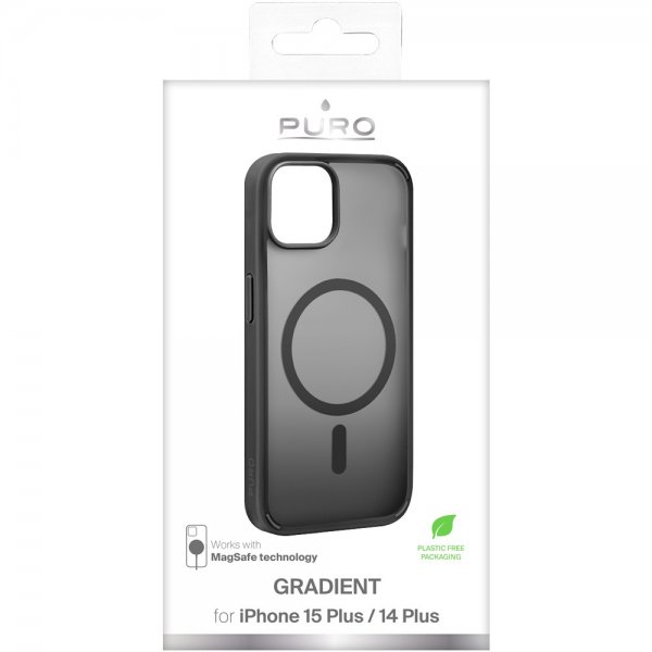 iPhone 15 Plus Kuori Gradient MagSafe Musta