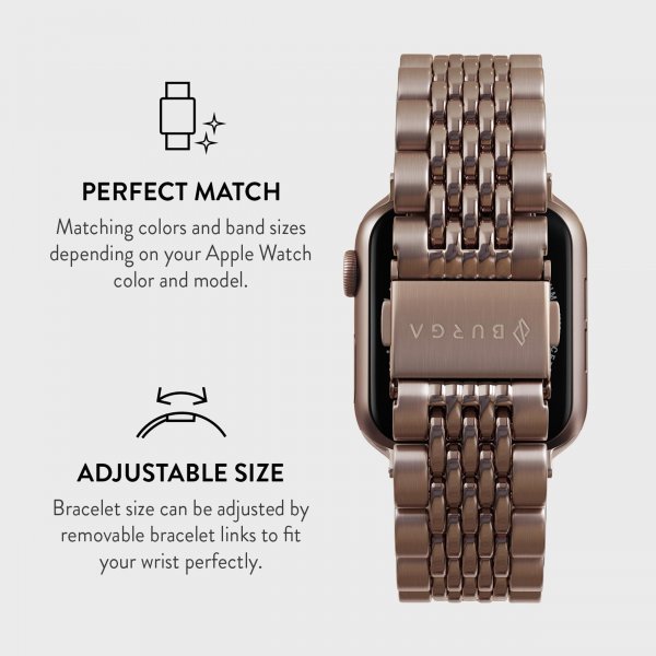 Apple Watch 44/45/46mm/Ultra 49mm Ranneke Metal Ruusukulta