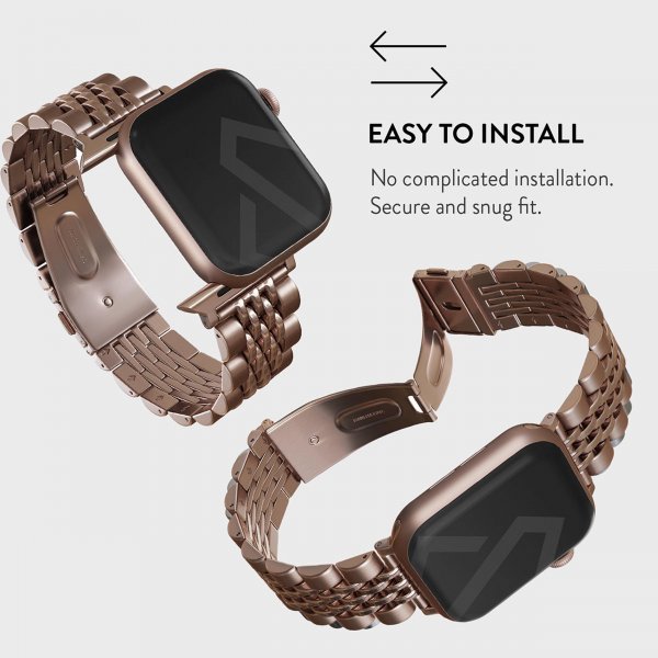 Apple Watch 44/45/46mm/Ultra 49mm Ranneke Metal Ruusukulta