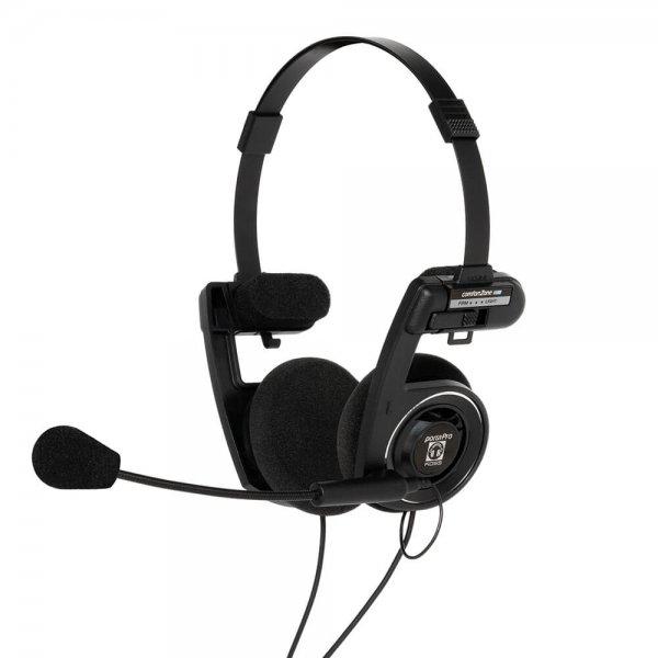 Kuulokkeet PortaPro Communication Headset On-Ear Mic Musta