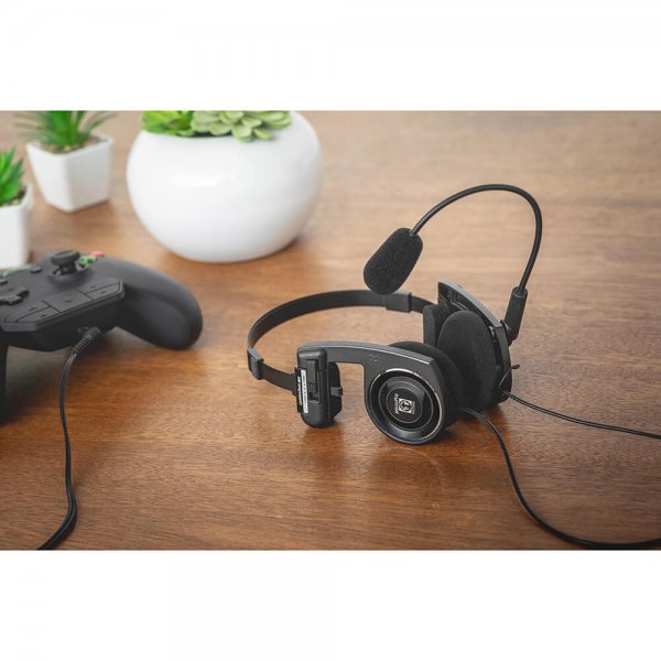 Kuulokkeet PortaPro Communication Headset On-Ear Mic Musta