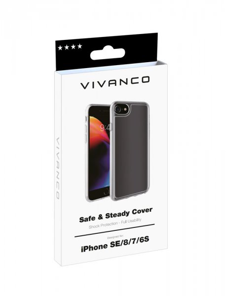 iPhone 6/6S/7/8/SE Kuori Safe & Steady Läpinäkyvä