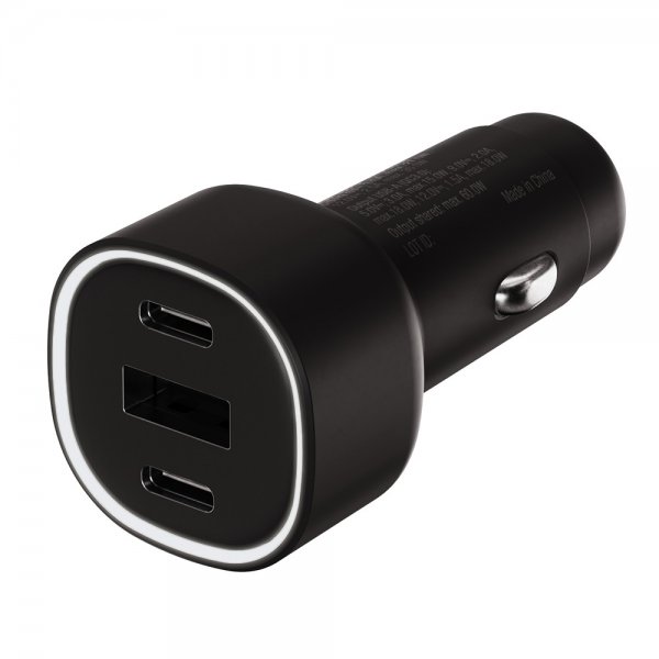 Autolaturi Super Fast PD 60W USB-A/USB-C Musta