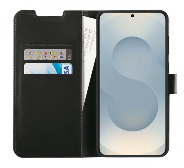 Samsung Galaxy S25 Edge Kotelo Classic Wallet Musta