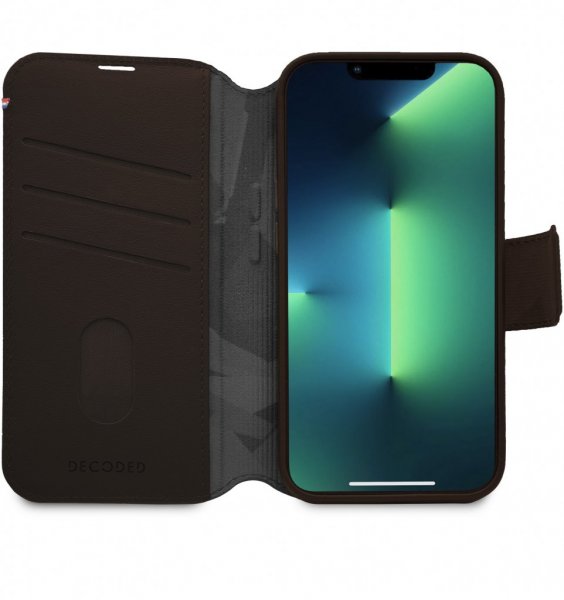 iPhone 14 Plus Kotelo Leather Detachable Wallet Ruskea