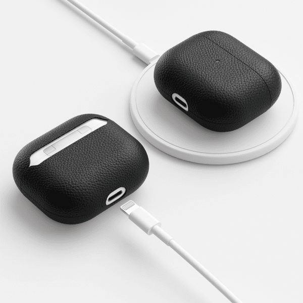 PodSkinz Artisan Series Airpods 3 Kouri Aito Nahka Musta