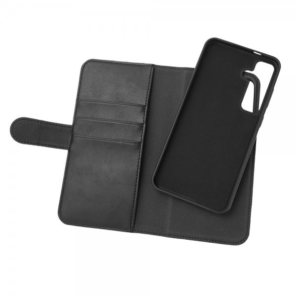 Samsung Galaxy S24 Plus Kotelo 2-in-1 Vegan Leather Musta