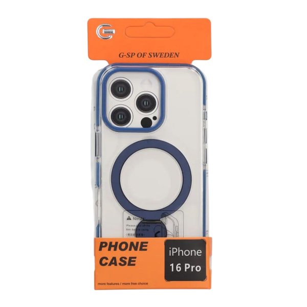 iPhone 16 Pro Kuori Sormusteline MagSafe Sininen