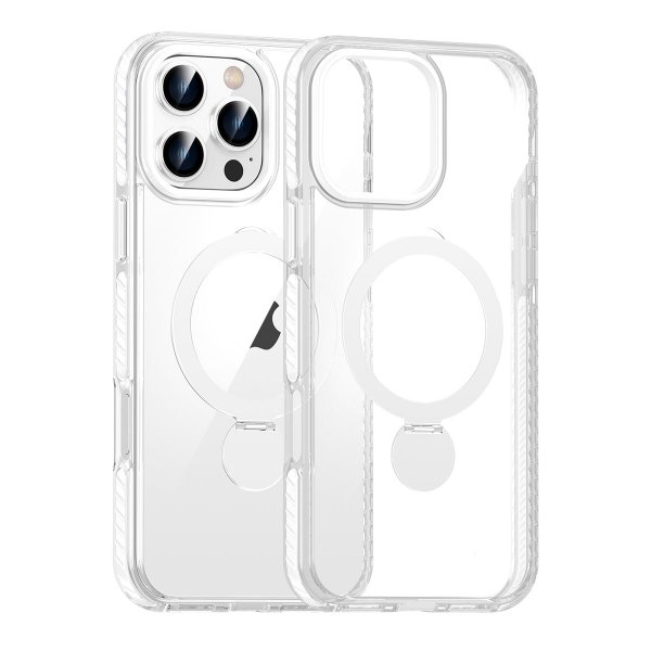 iPhone 16 Pro Max Kuori Sormusteline MagSafe Läpinäkyvä