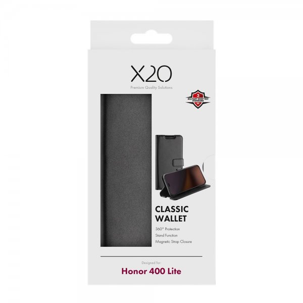 Honor 400 Lite Kotelo Classic Wallet Musta