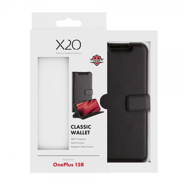OnePlus 15R Kotelo Classic Wallet Musta
