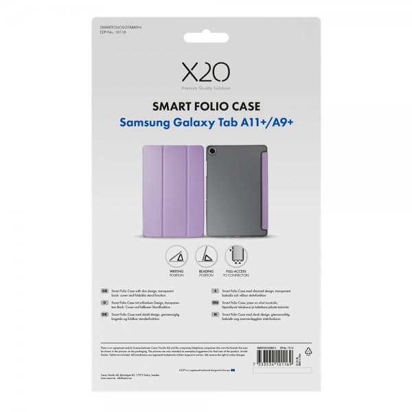 Samsung Galaxy Tab A9 Plus/Galaxy Tab A11 Plus Kotelo Smart Folio Violetti