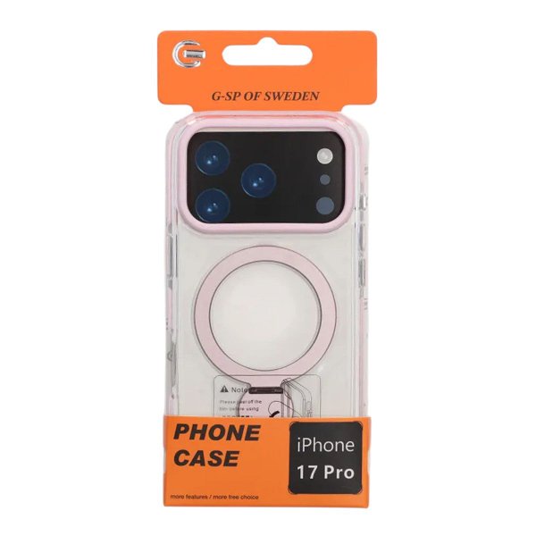 iPhone 17 Pro Kuori Sormusteline MagSafe Vaaleanpunainen