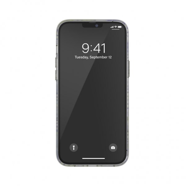 iPhone 12 Pro Max Suojakuori Snap Case Clear AOP Blue/Neon Lime