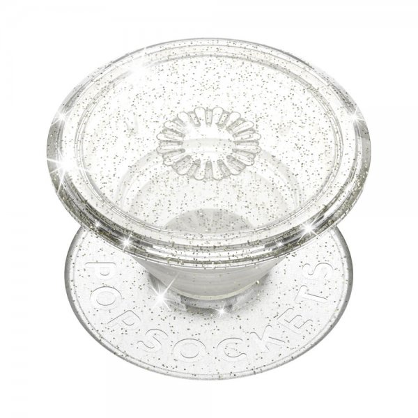 PopGrip Clear Glitter Silver