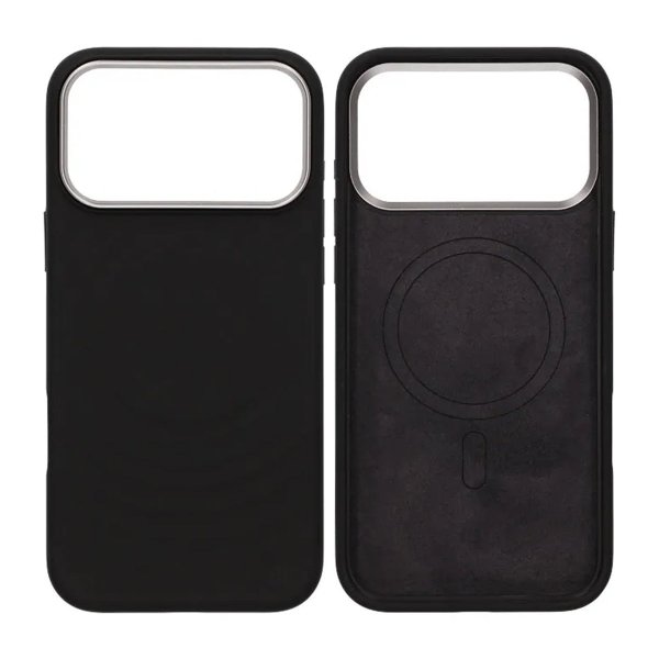 iPhone 17 Pro Max Kuori Silikoni MagSafe Musta