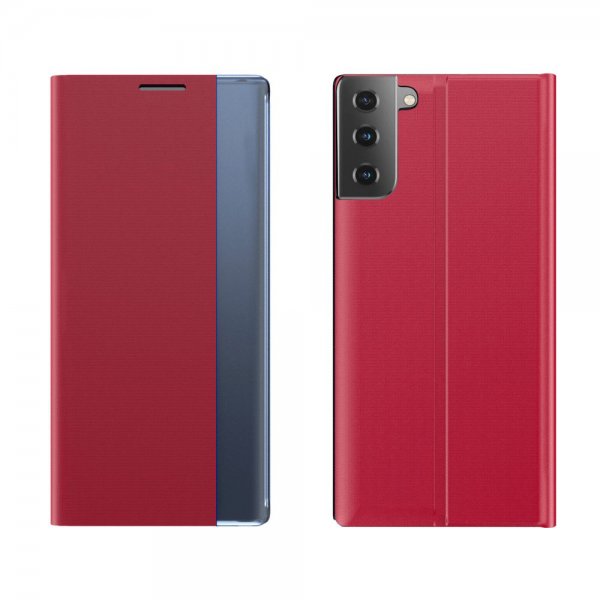 Samsung Galaxy S21 Plus Kotelo Caller-ID-toiminto Punainen