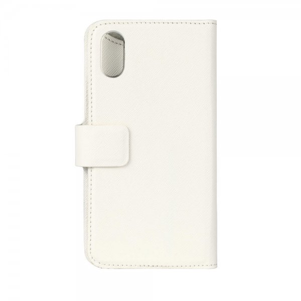 iPhone X/Xs Kotelo Fashion Edition Irrotettava Kuori Saffiano Valkoinen