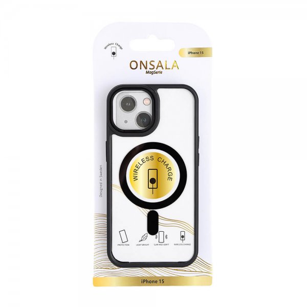 iPhone 15 Kuori Bumper MagSeries Musta