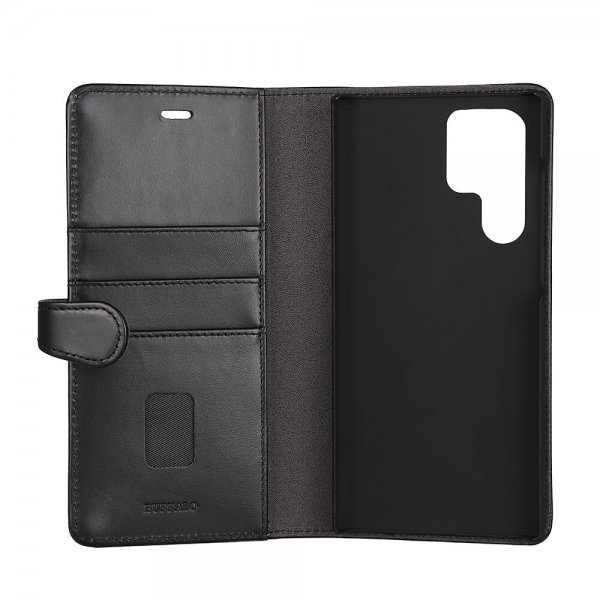 Samsung Galaxy S22 Ultra Kotelo 2-in-1 Detachable Wallet Musta