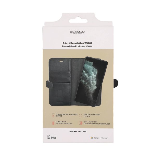 Samsung Galaxy S24 FE Kotelo 2-in-1 Detachable Wallet Musta