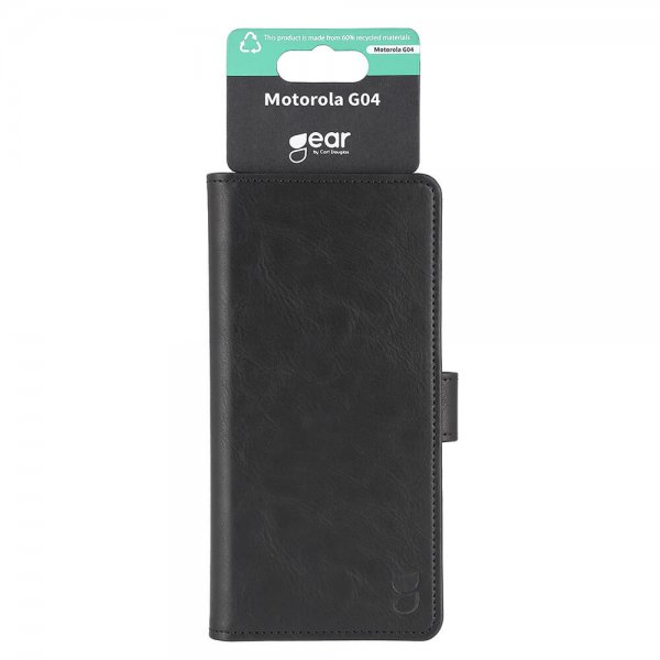 Motorola Moto G04 Kotelo 3 Korttitaskulla Musta