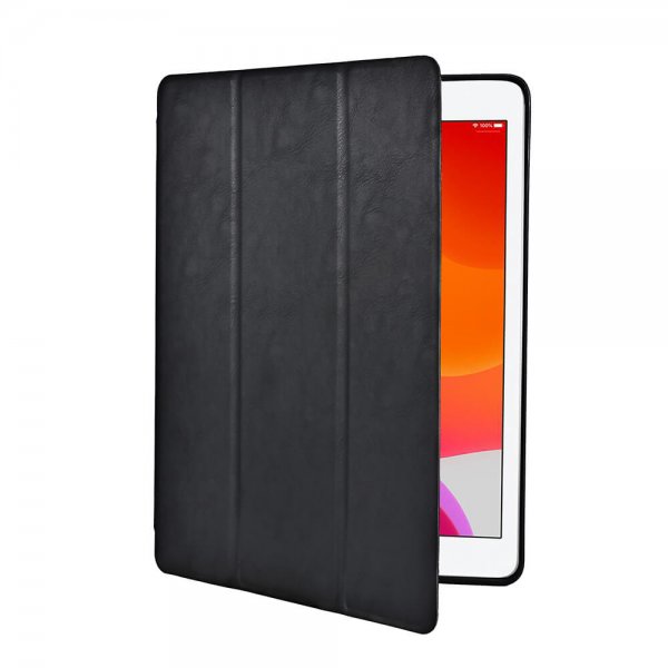 iPad 10.2 (gen 7/8/9) Kotelo Trifold Stand Folio Musta