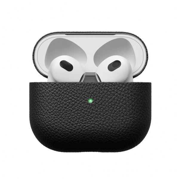 PodSkinz Artisan Series Airpods 3 Kouri Aito Nahka Musta