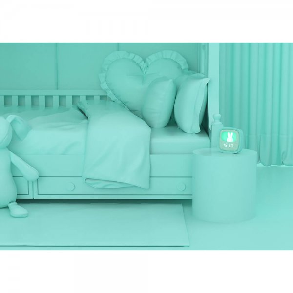 Herätyskello Nightlight Billy Clock Mint Green