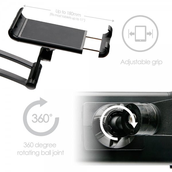 Tablett ja matkapuhelinteline 2in1 Pöytäteline ja seinäkiinnite