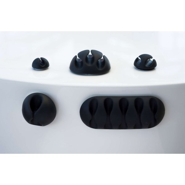 Kaapeliklipsit Tidy 10-pack Musta