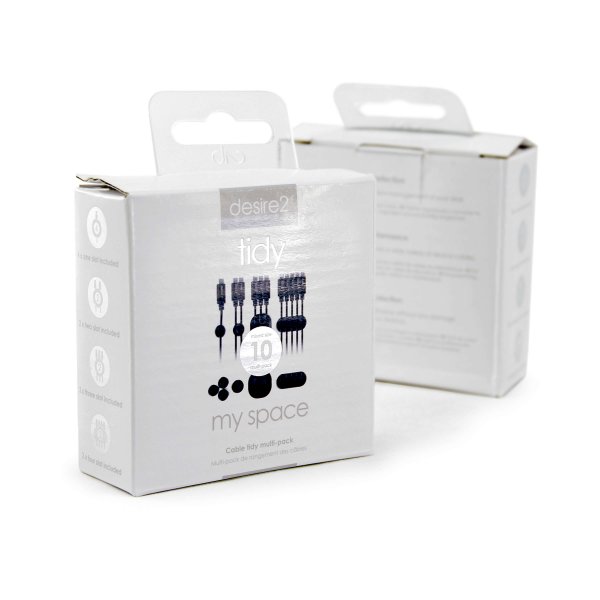 Kaapeliklipsit Tidy 10-pack Musta