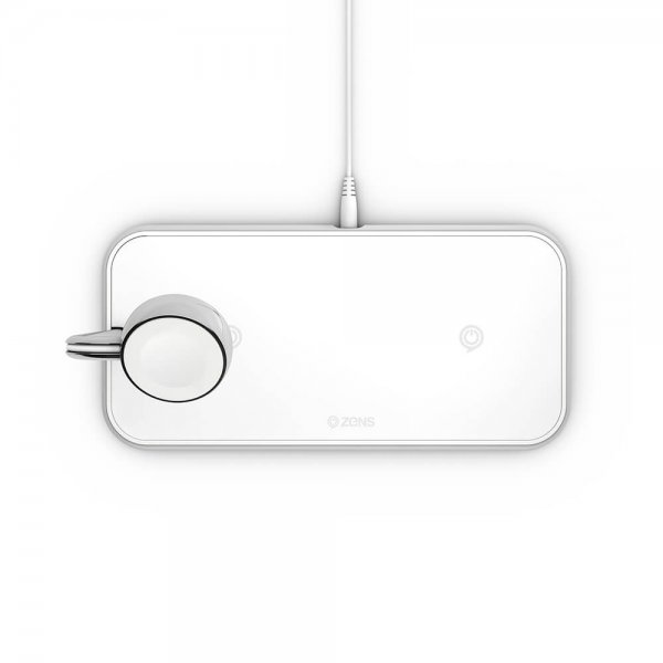 Dual+Watch Aluminium Wireless Charger Valkoinen