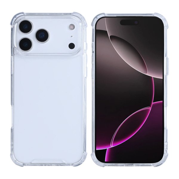 iPhone 17 Pro Max Kuori Vahvistetut kulmat Läpinäkyvä