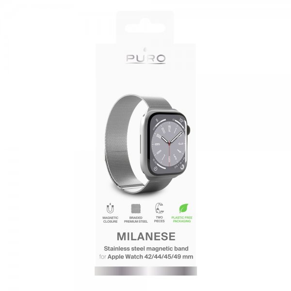 Apple Watch 44/45/46mm/Apple Watch Ultra Ranneke Milanese Silver