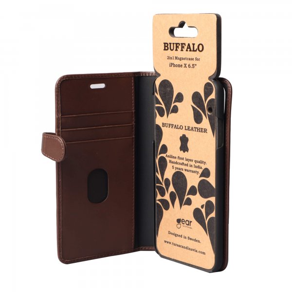 iPhone Xs Max Kotelo 2in1 Magnet Case Ruskea