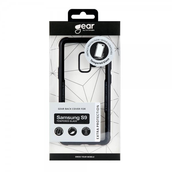 Samsung Galaxy S9 Kuori Karkaistua Lasia Kirkas Musta