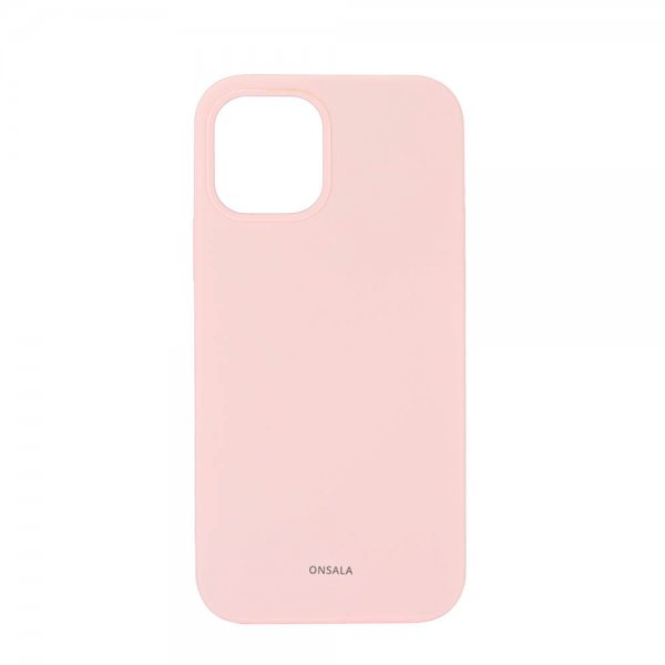 iPhone 12/iPhone 12 Pro Kuori Silikoni Chalk Pink