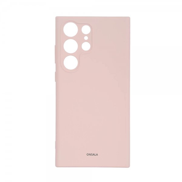 Samsung Galaxy S23 Ultra Kuori Silikoni Chalk Pink