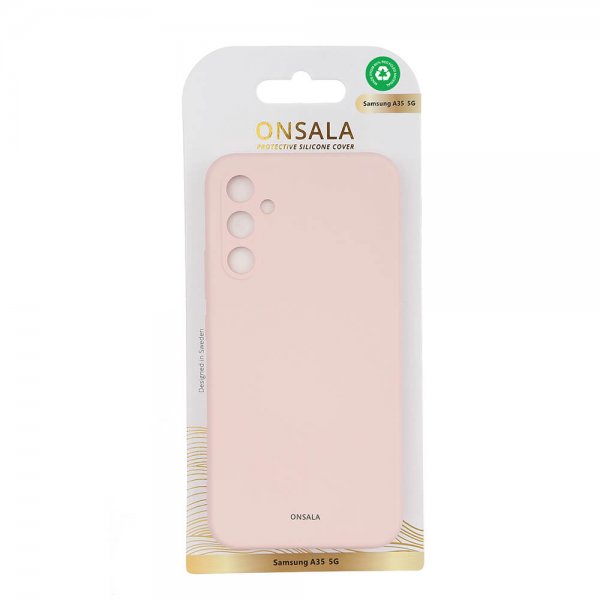 Samsung Galaxy A35 Kuori Silikoni kosketus Chalk Pink