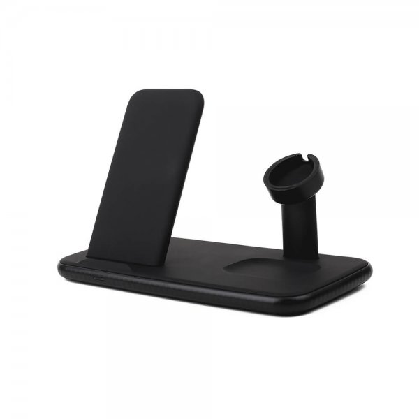 Trådlös Triple QI laddare Mobil/Watch/Airpods 20W Musta