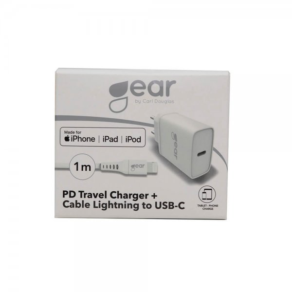 Laturi 1xUSB-C PD 20W Kaapeli Lightning USB-C:lle