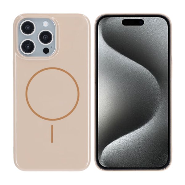 iPhone 15 Pro Max Kuori TPU MagSafe Sileä Kulta