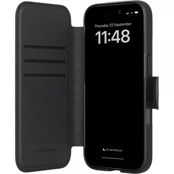 iPhone 17 Kotelo Circular Wallet Musta