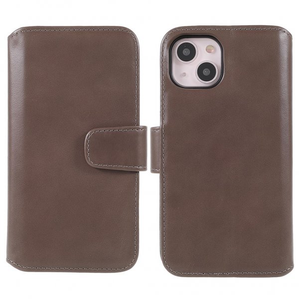 iPhone 13 Kotelo Essential Leather Moose Brown
