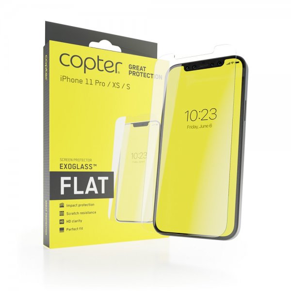 ExoGlass Flat iPhone X/Xs/11 Pro Näytönsuoja Karkaistua Lasia