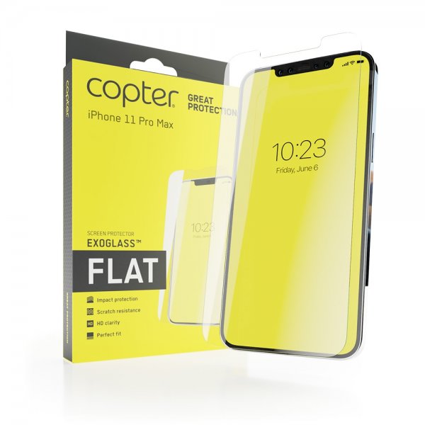 ExoGlass Flat iPhone Xs Max/11 Pro Max Näytönsuoja Karkaistua Lasia