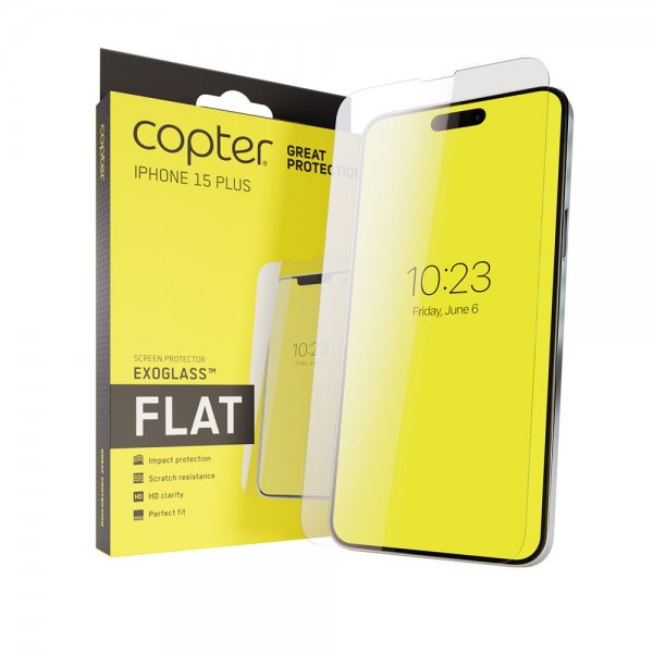 iPhone 15 Plus Skärmskydd Exoglass Flat